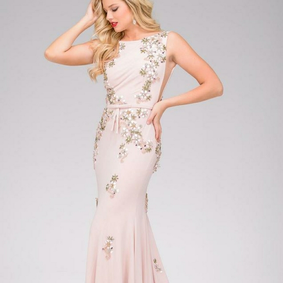Jovani Gown with crystal applique - Picture 1 of 6